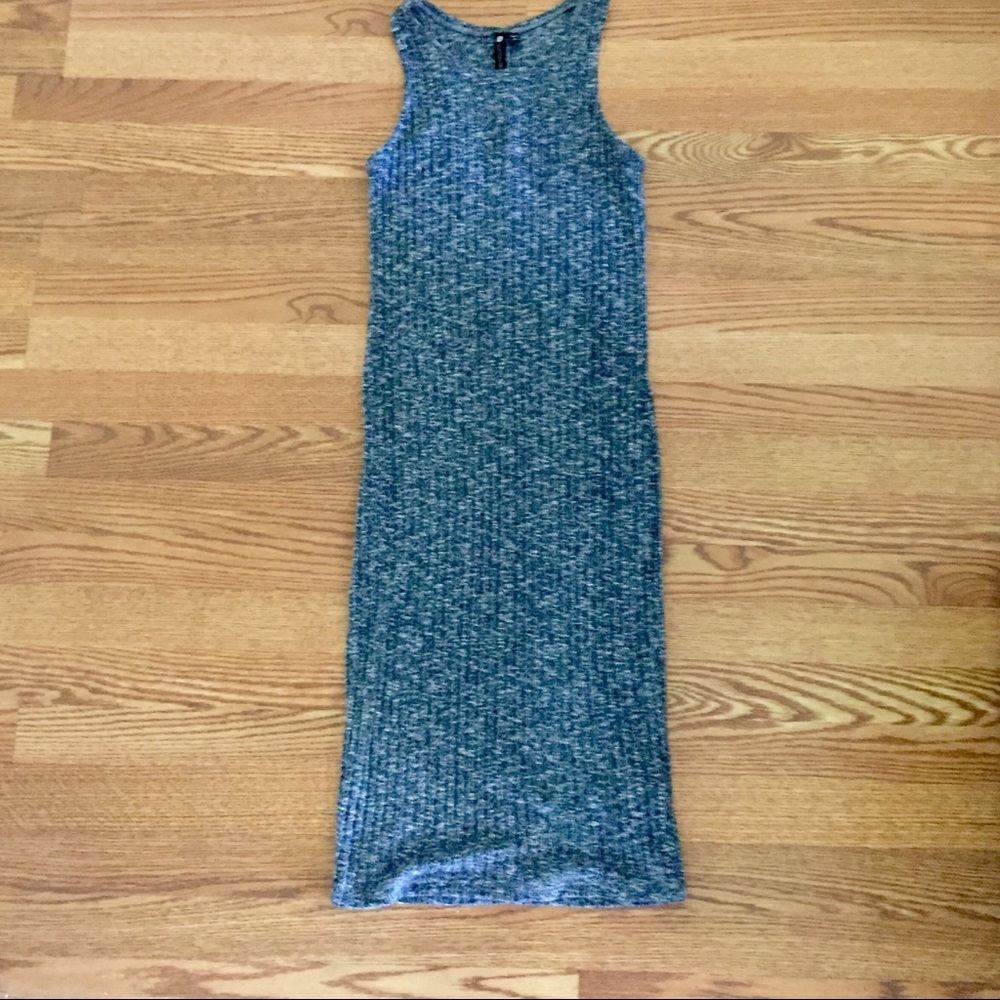 Navy knit bodycon dress